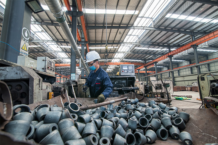 安庆网架配件-锥头加工车间